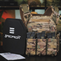 Плитоноска WARMOR Gen. 3 Pro + керамічні бронеплити 6 класу (вага плити 2.8 кг)