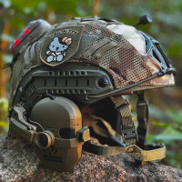 Комплект Шолом FAST Wendy + Навушники Walker's Razor Slim + Кріплення "Чебурашка" + Ліхтар + Кавер + Маяк